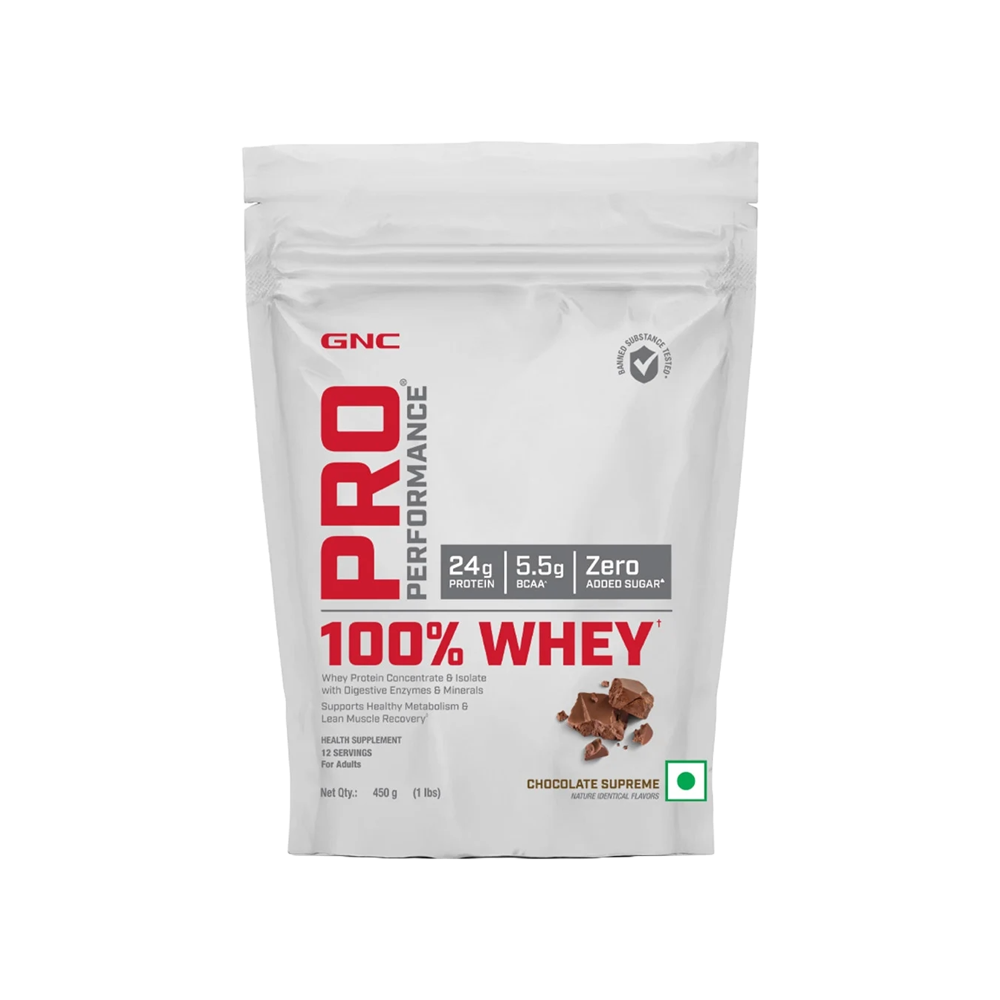 GNC Pro Performance 100% Whey Protein Powder (Chocolate Supreme) - 450 g